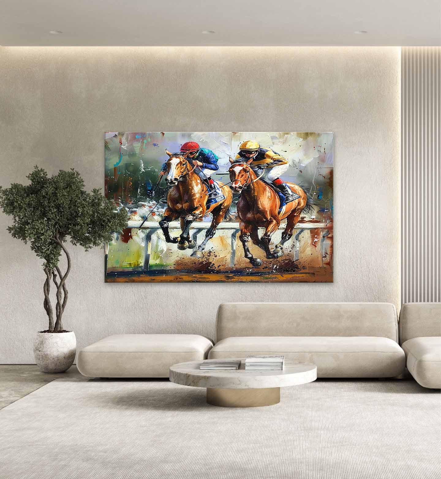 Horse Racing Canvas Wall Painting Decoration Horse Racing Canvas Art Horse Racing Wall Painting