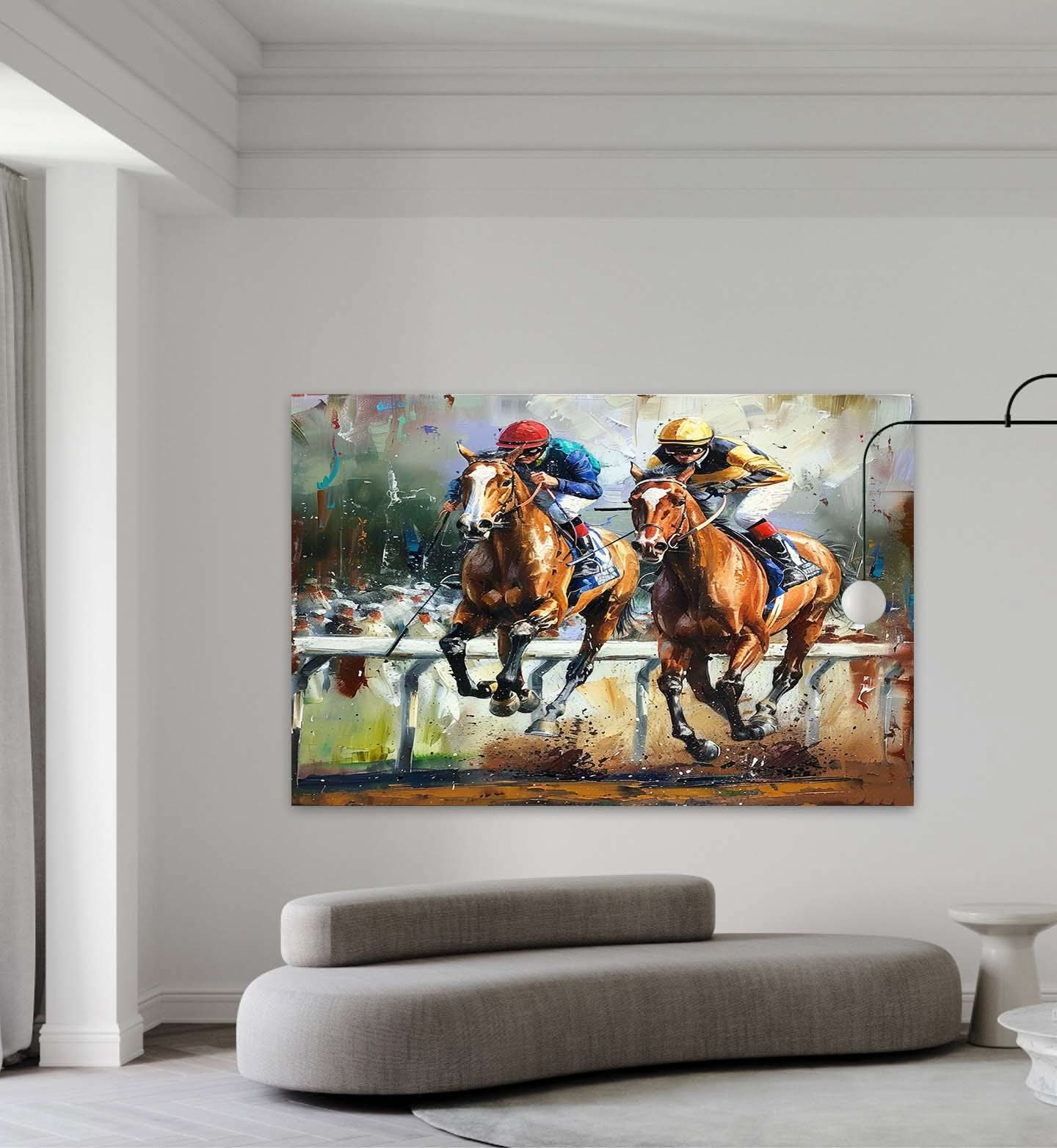 Horse Racing Canvas Wall Painting Decoration Horse Racing Canvas Art Horse Racing Wall Painting