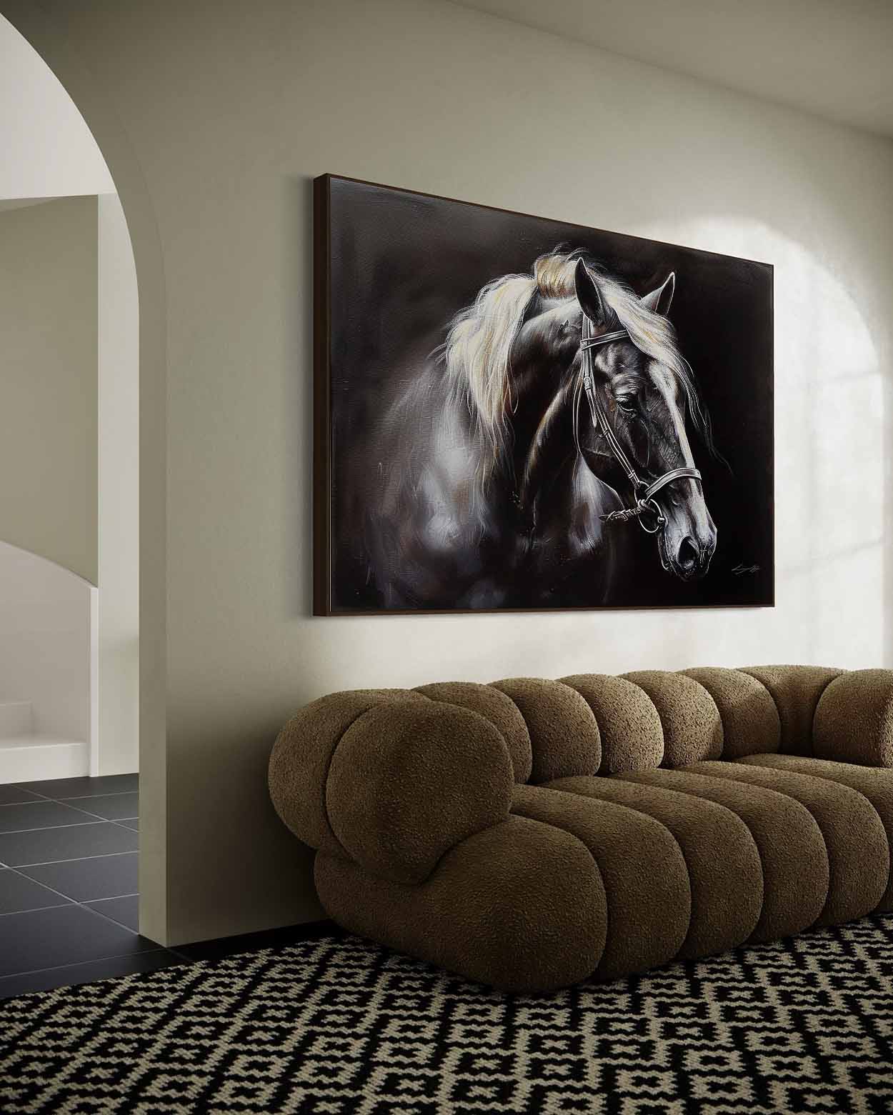 Black Horse Canvas Art For Sale Black Horse Canvas Wall Painting Decoration Black Horse Wall Mural