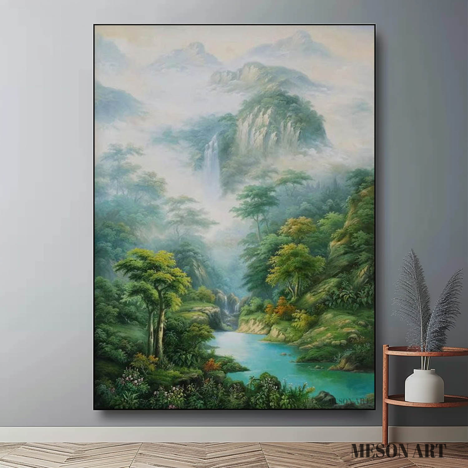 Large Realistic Landscape Oil Painting Hyper-Realistic Landscape Art Landscape Realistic Canvas Wall Art Decor