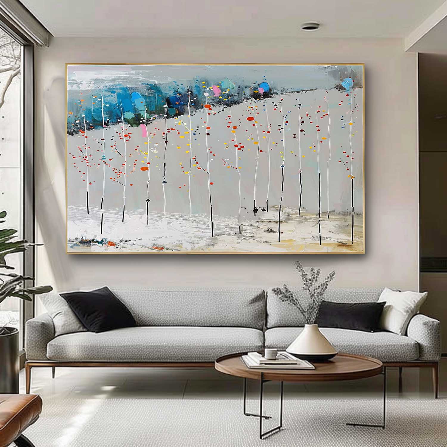 Large Colorful Abstract Landscape Art for Sale Colorful Minimalist Abstract Oil Paintings Colorful Abstract Canvas Wall Art