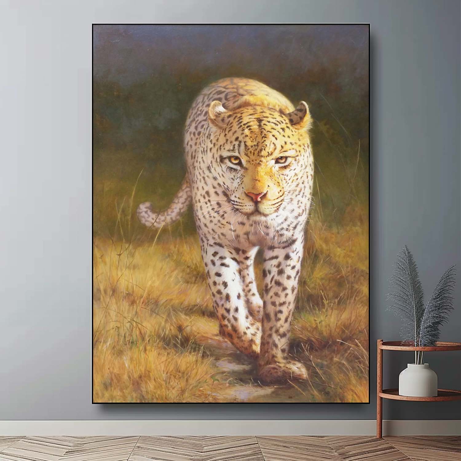 Realistic Cheetah Oil Painting Hyper-Realistic Cheetah Art Cheetah Portrait Canvas Wall Art