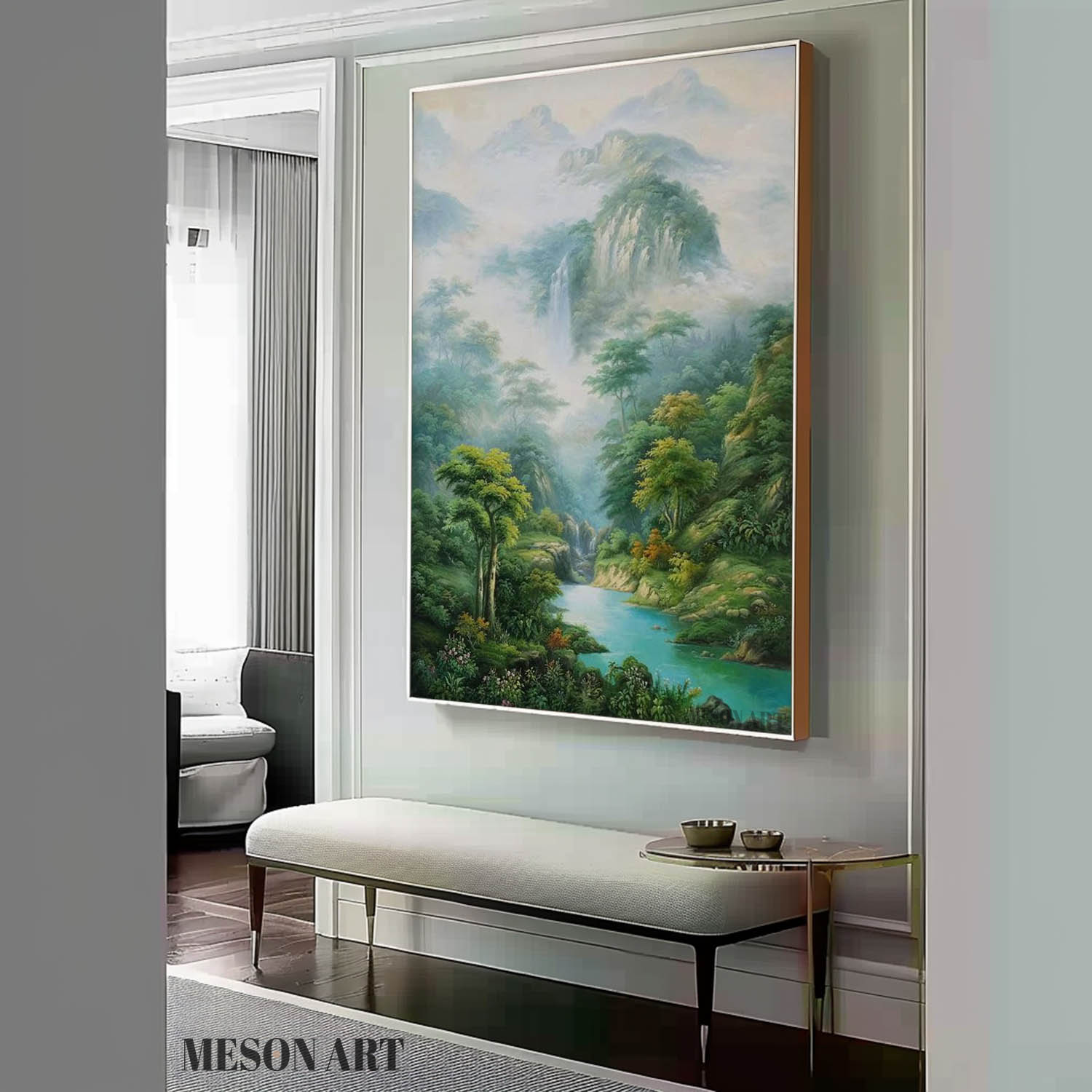 Large Realistic Landscape Oil Painting Hyper-Realistic Landscape Art Landscape Realistic Canvas Wall Art Decor