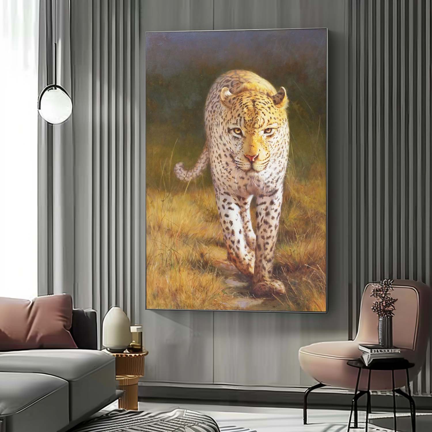 Realistic Cheetah Oil Painting Hyper-Realistic Cheetah Art Cheetah Portrait Canvas Wall Art