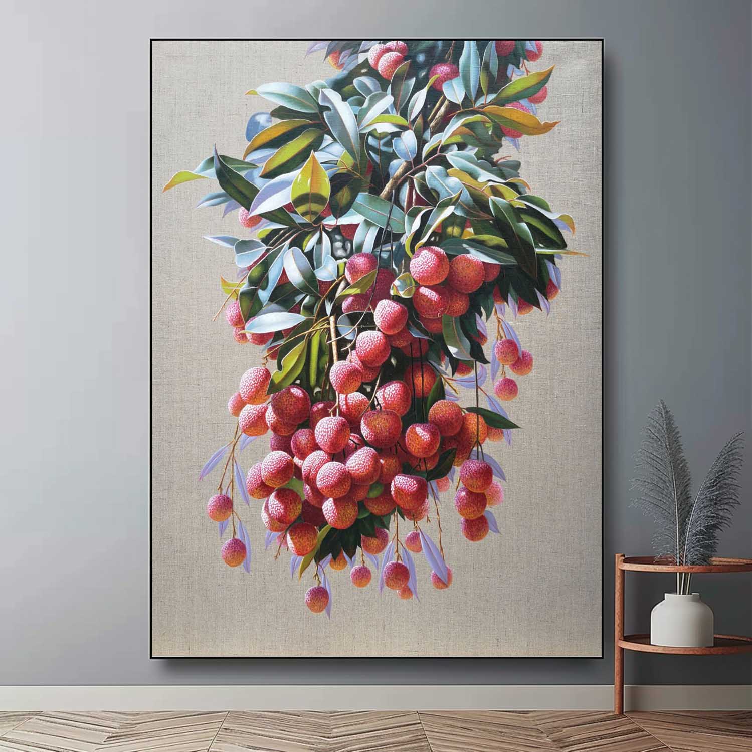 Lychee Realistic Art Lychee Realistic Canvas Oil Painting Super Realistic Lychee Art Lychee Wall Art