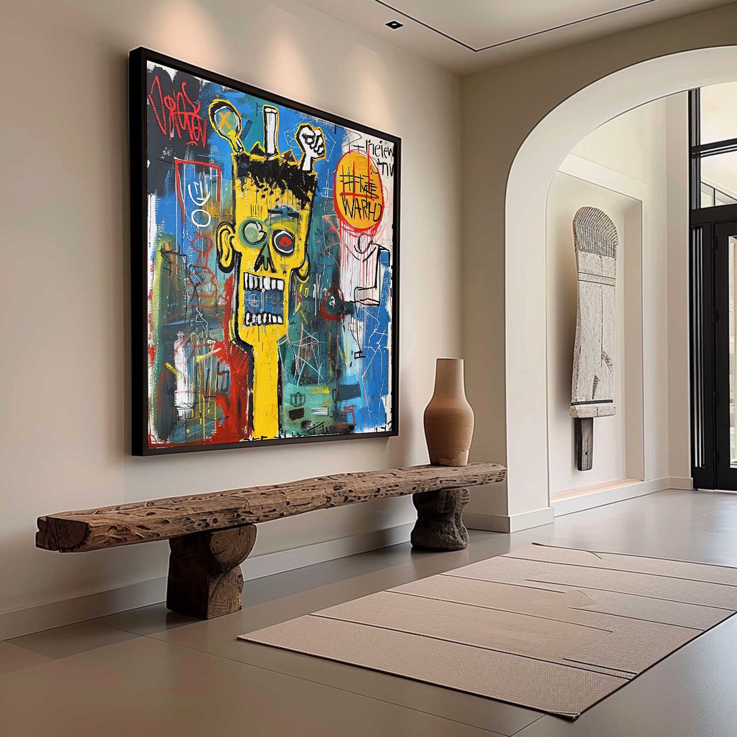 Basquiat Art Modern Expressionism Art Fun Graffiti Abstract Canvas Wall Art Graffiti Street Art