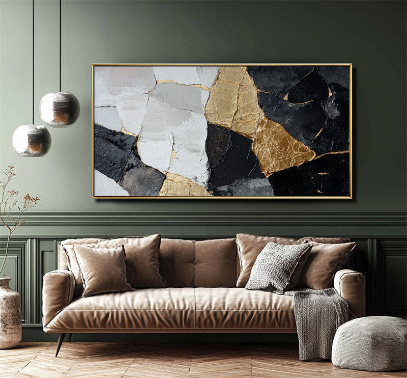 Gold Accent Abstract Wall Art-wp241348