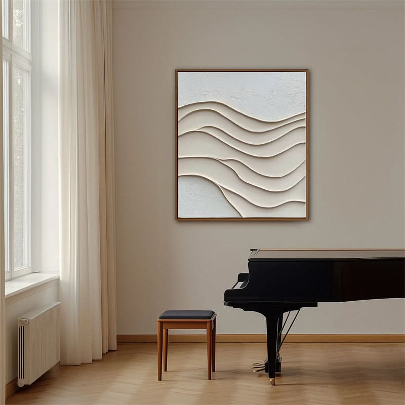 Serene Waves: Textured Relief-wp240288