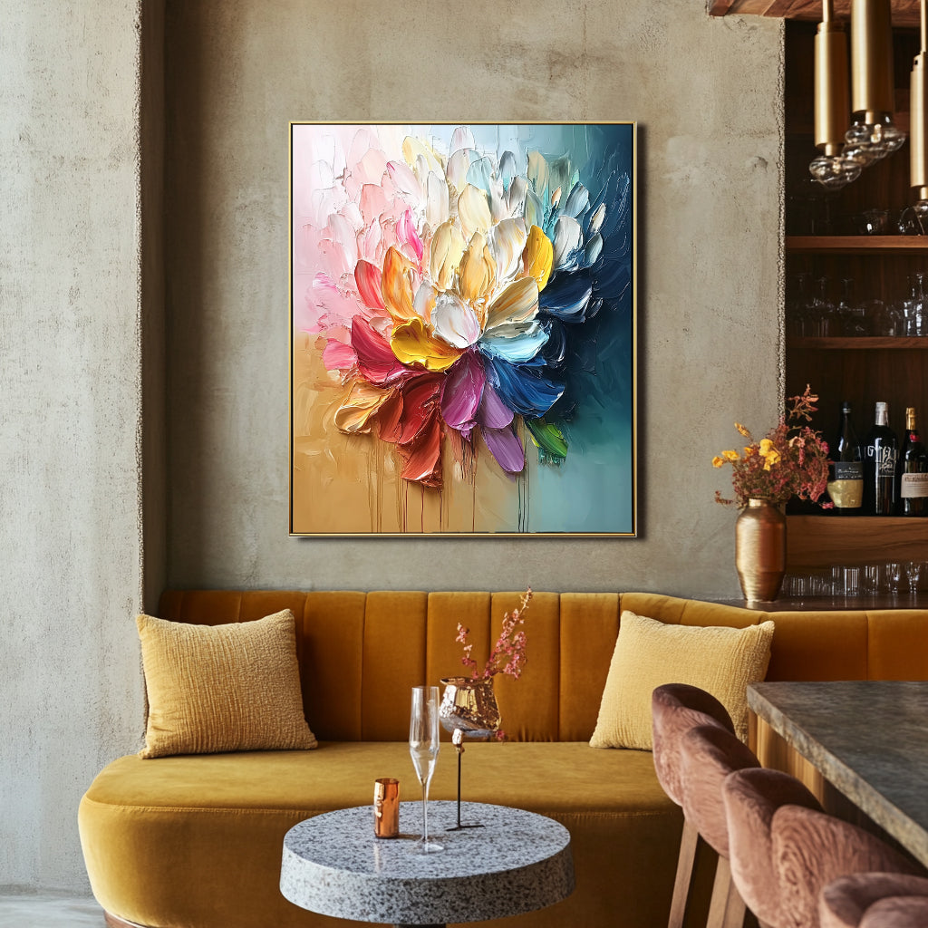 Bloom Radiance - Textured Flower Art