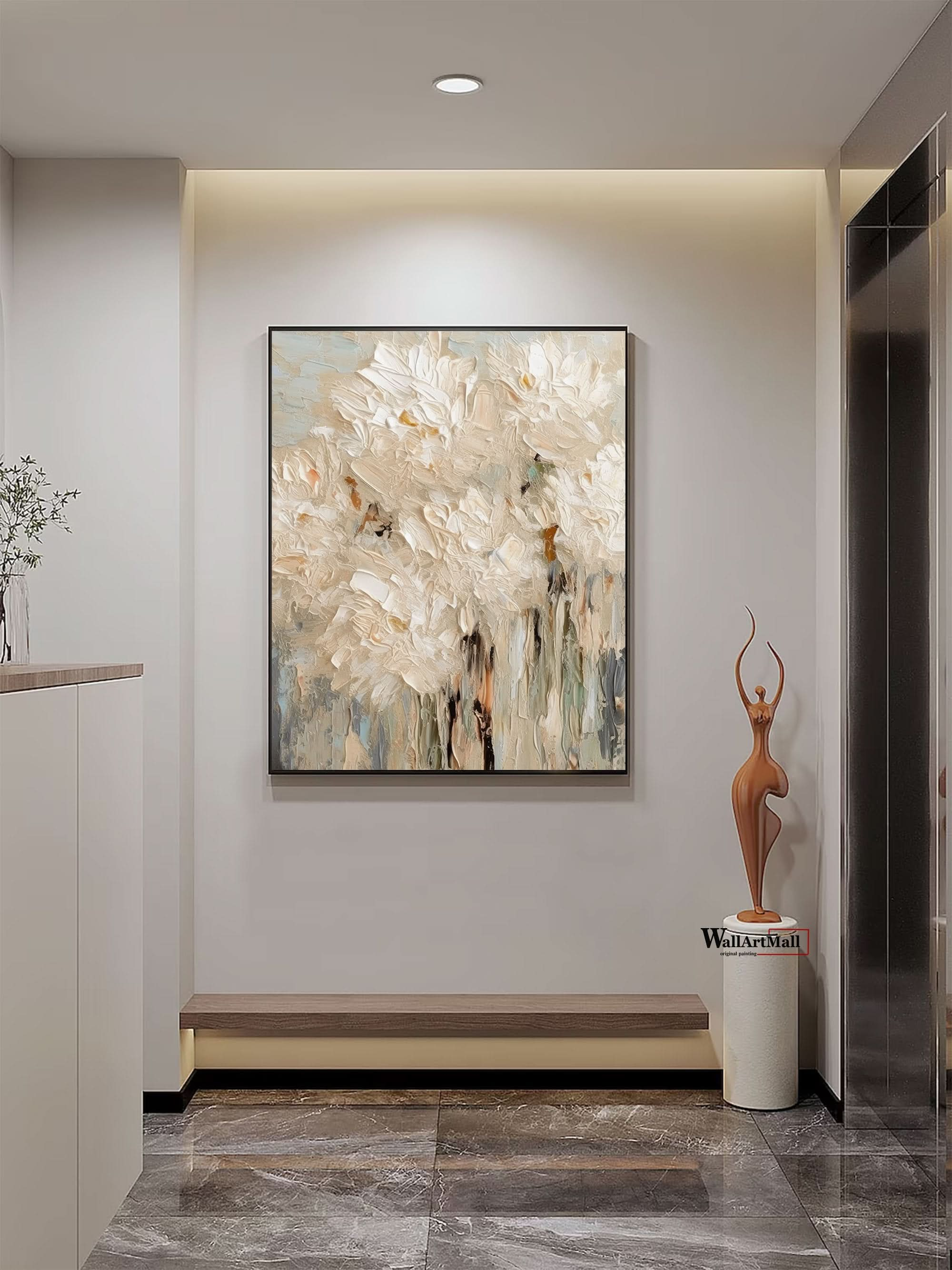 Elegant Floral Wall Art in 3D Minimalist Style #FT 064