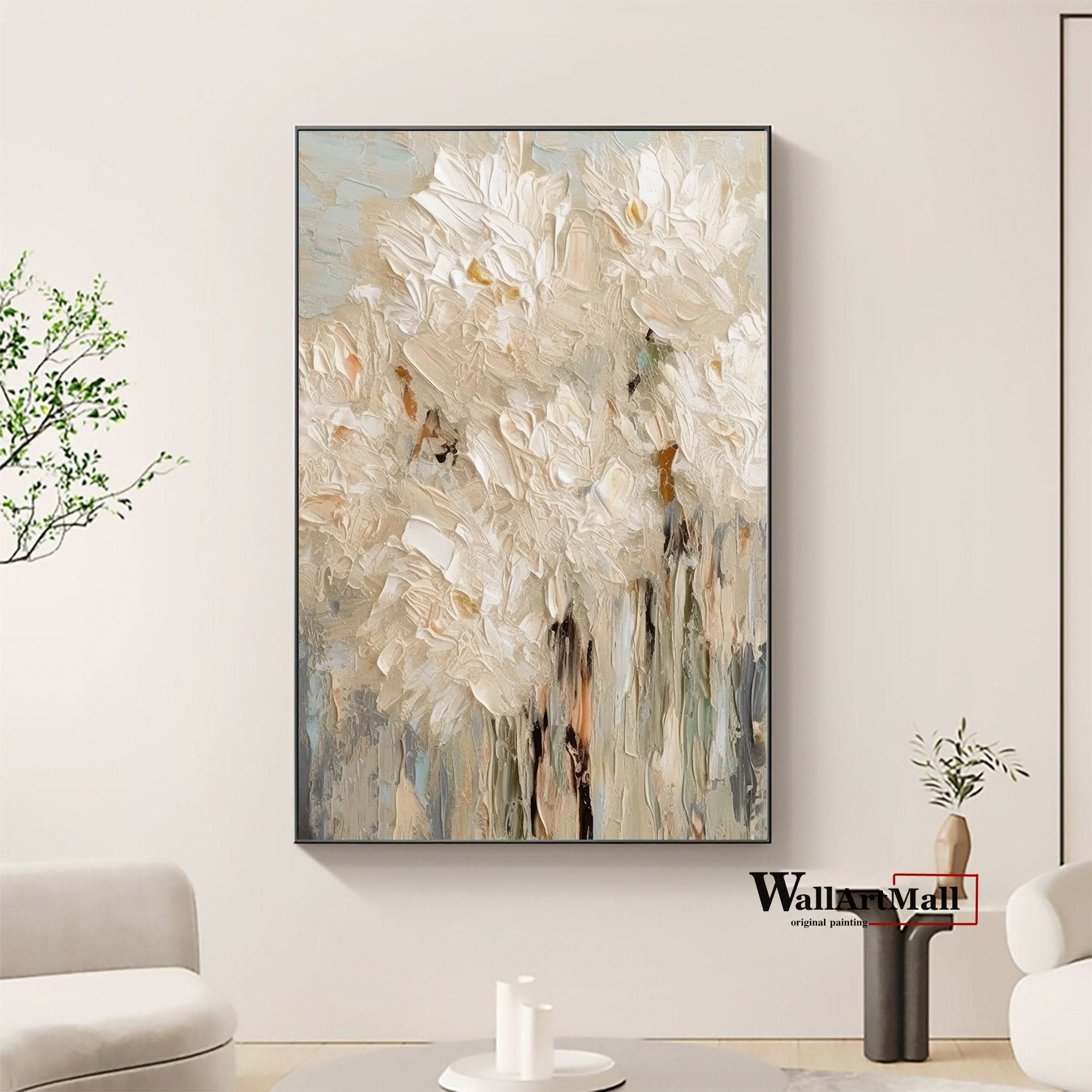 Elegant Floral Wall Art in 3D Minimalist Style #FT 064