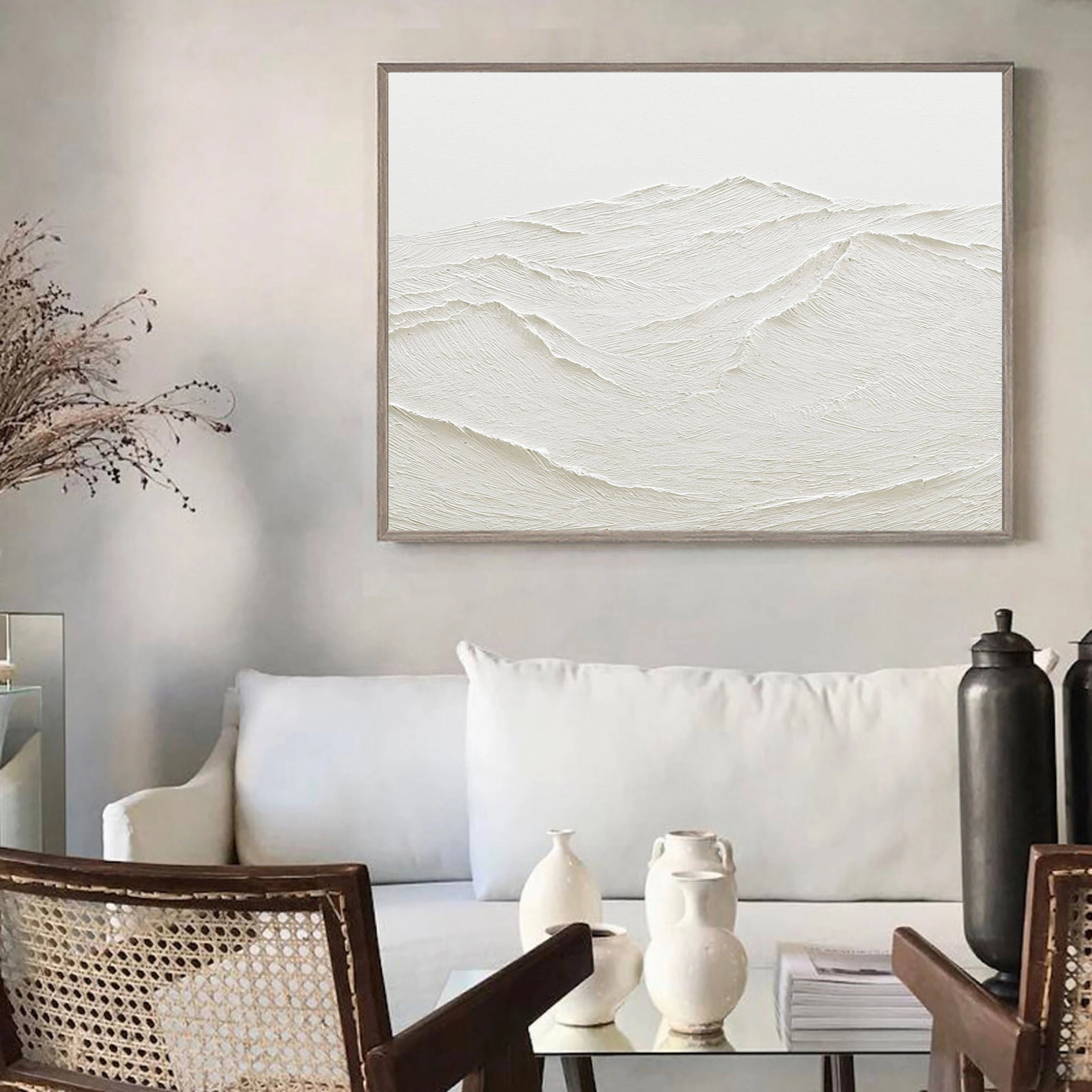 Minimalistic Balance Serene Textured Landscape