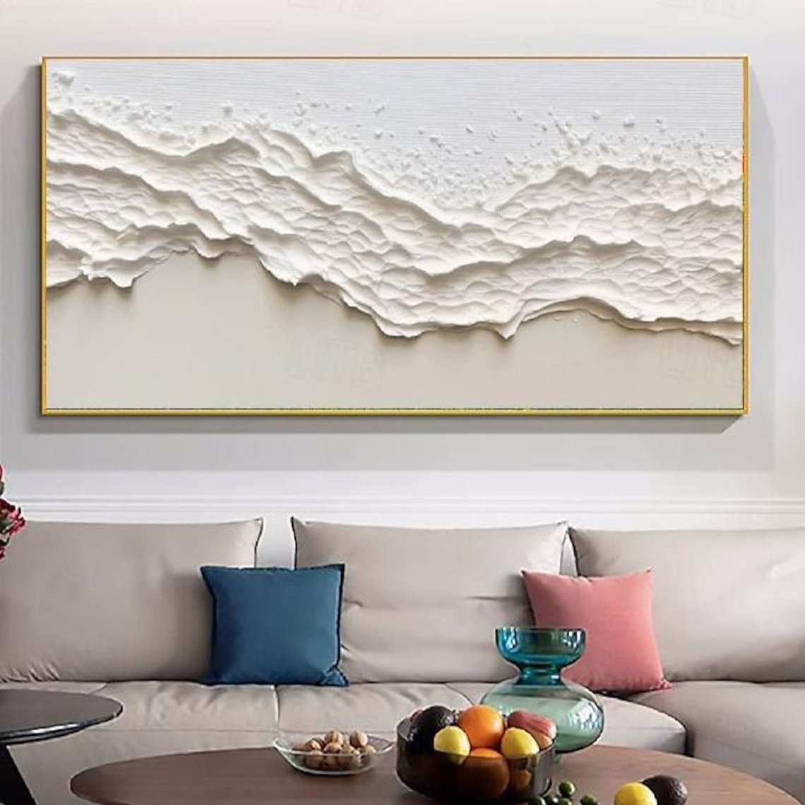 Whispers of the Horizon: 3D Textured Canvas