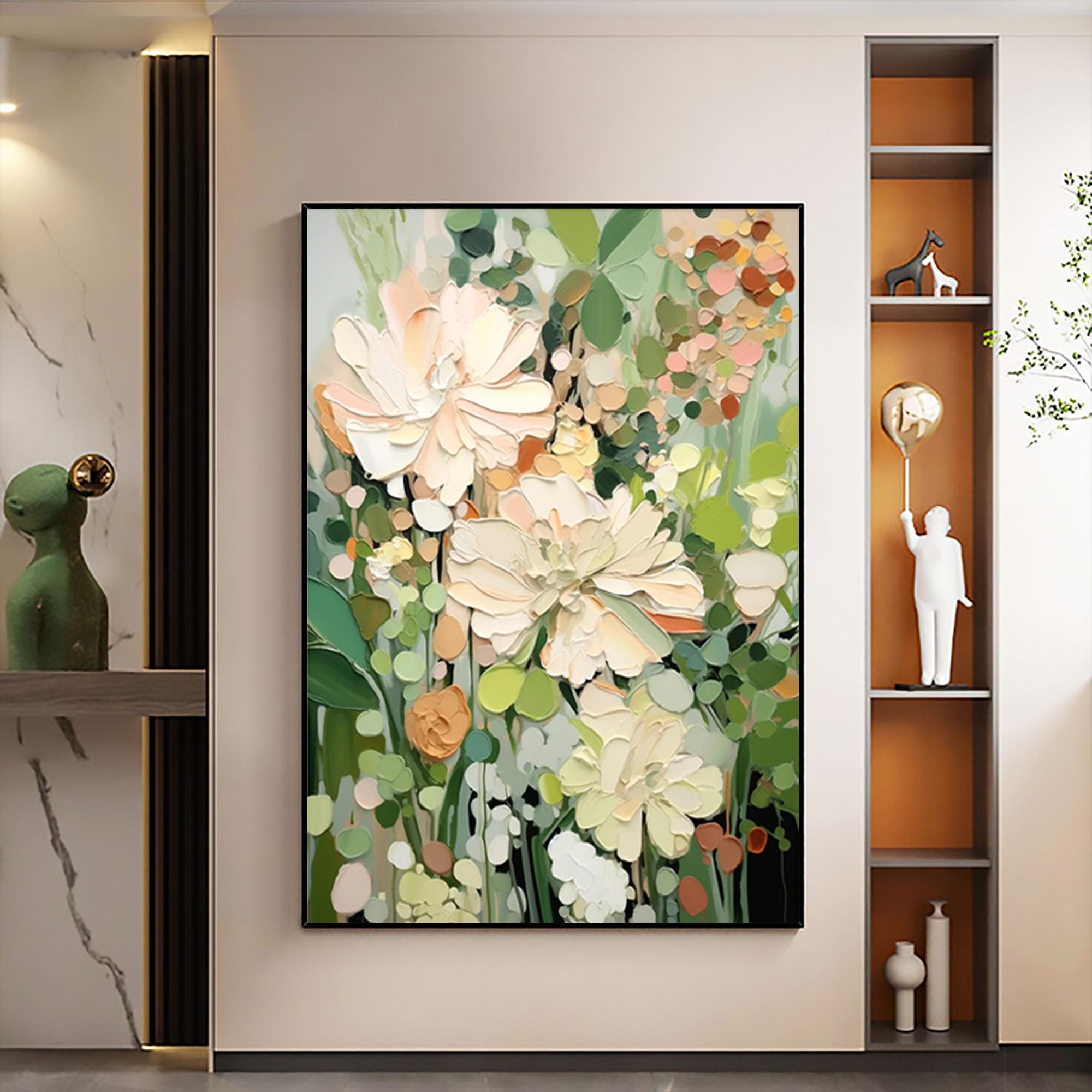 Enchanted Blooms Abstract Floral Canvas