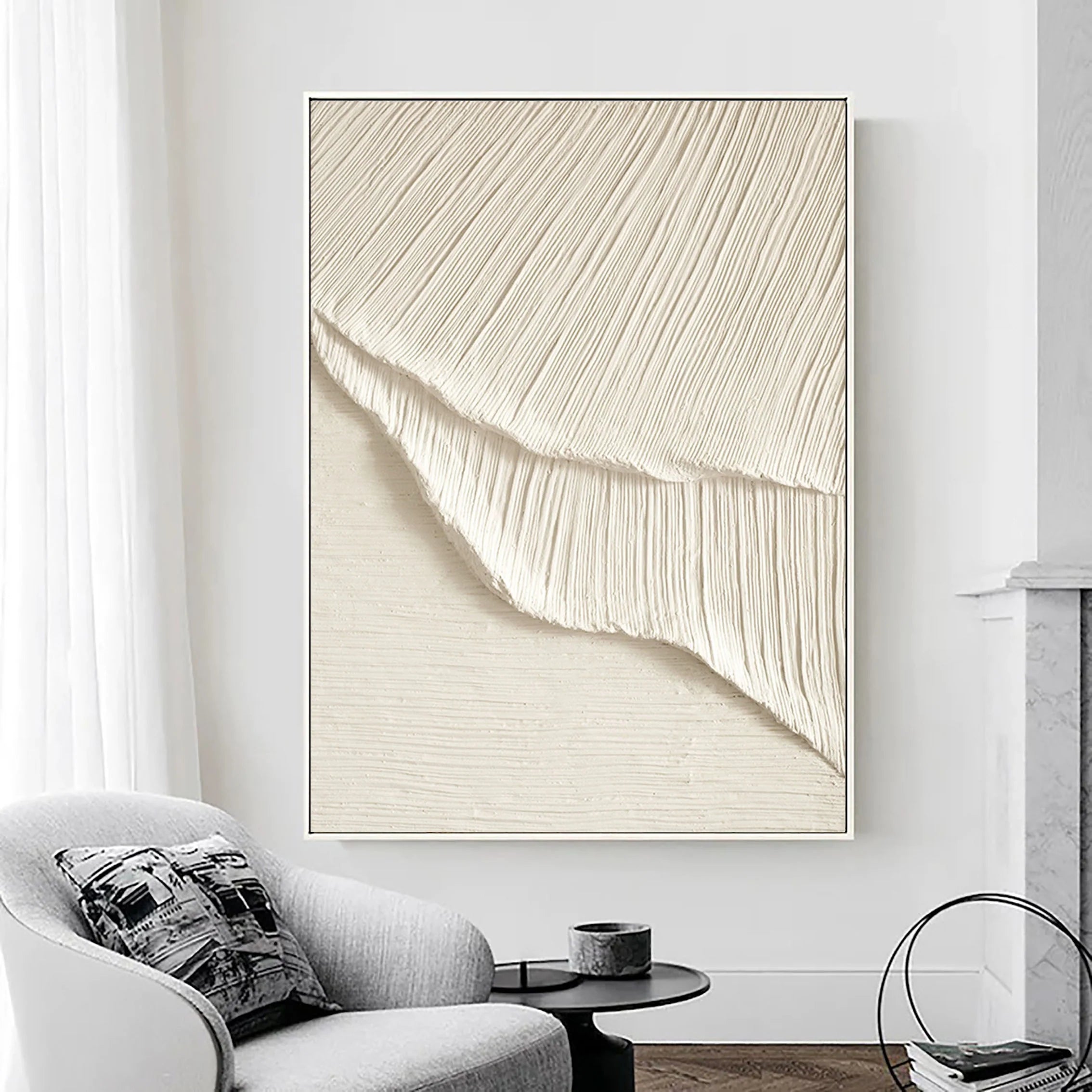 Minimalist Textured Plaster Art Painting Wall Artwork Original by Artist