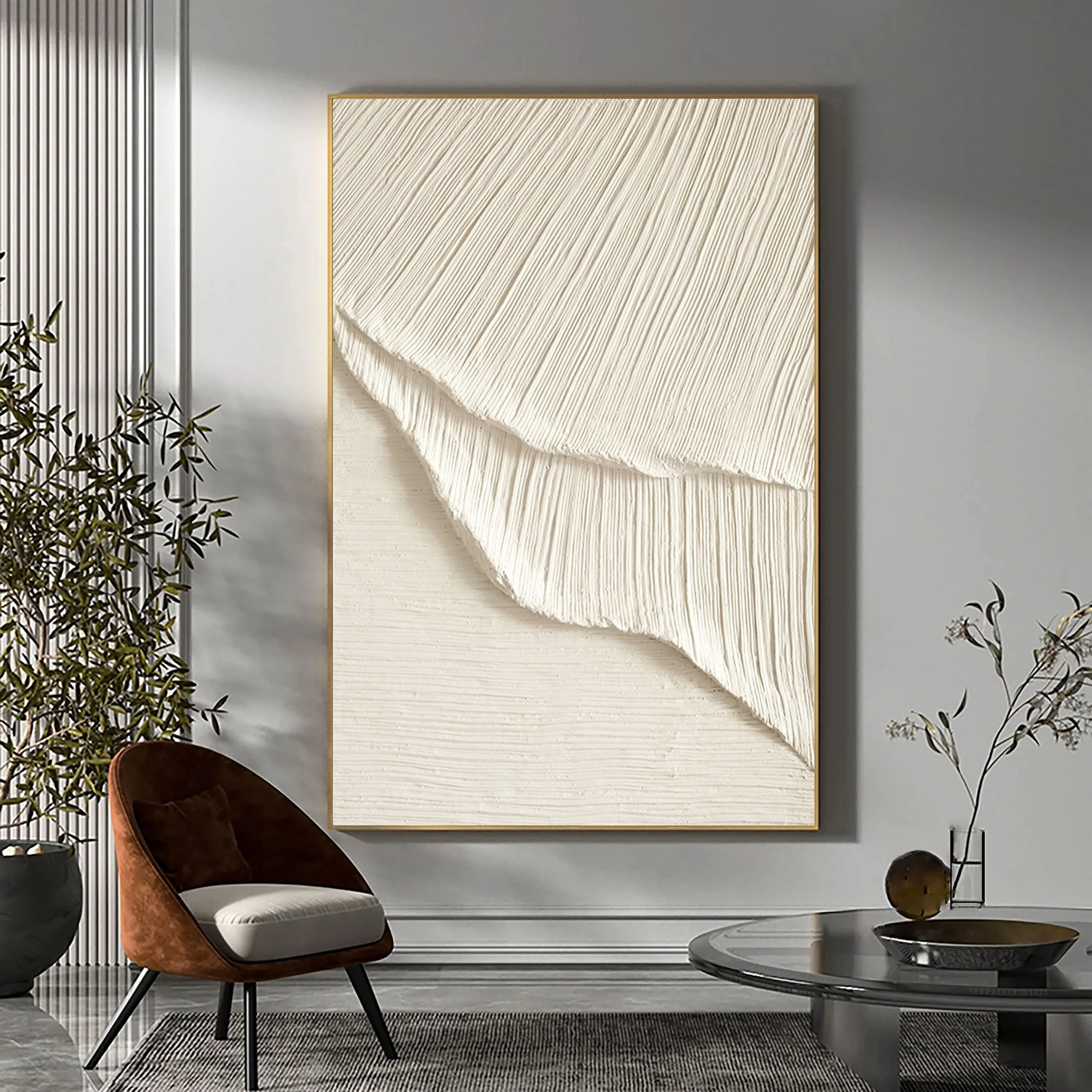 Minimalist Textured Plaster Art Painting Wall Artwork Original by Artist