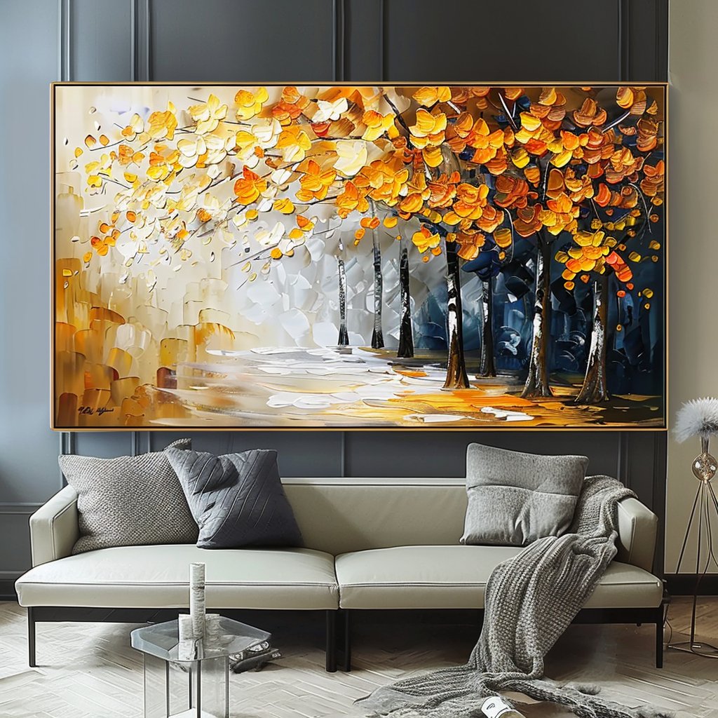 Plaster Wall Art "Golden Harmony" - MasterGallery
