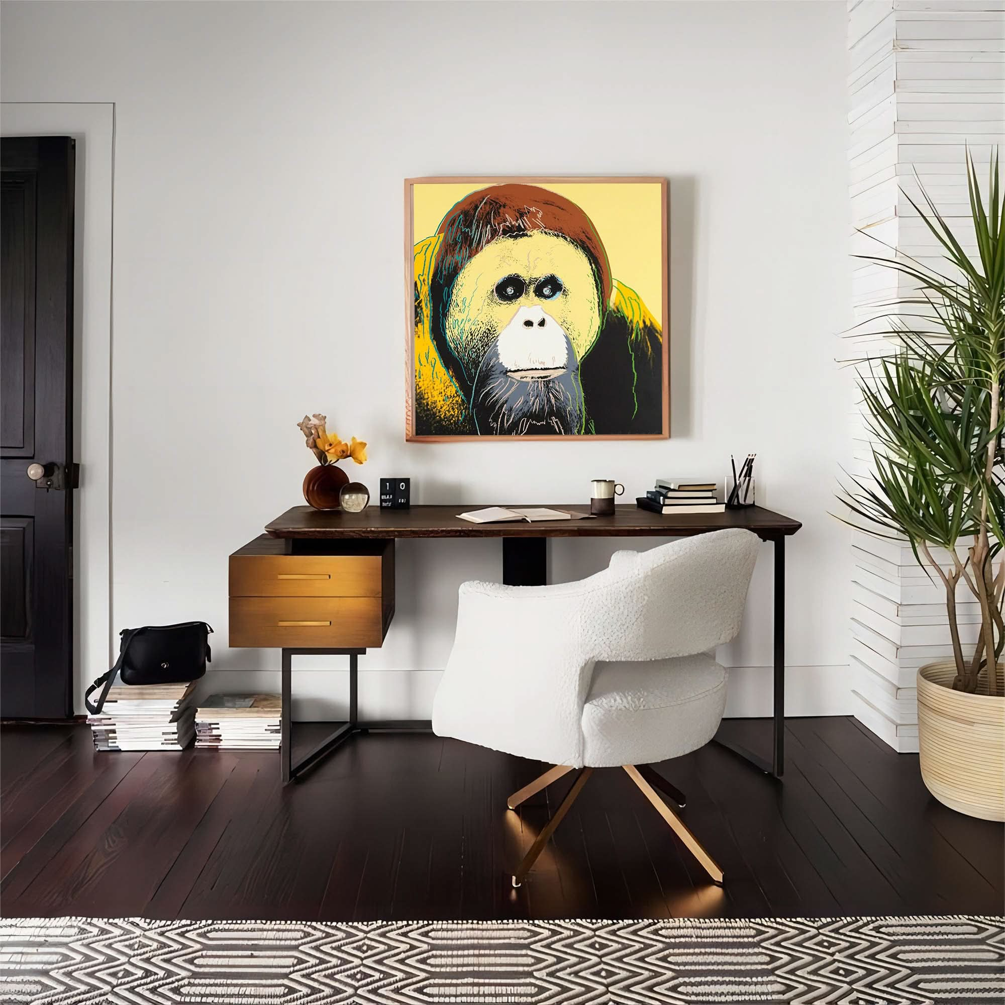 Monkey Pop Art Canvas  acrylic painting pop art Animal pop art canvas Real Andy Warhol Art For Sale