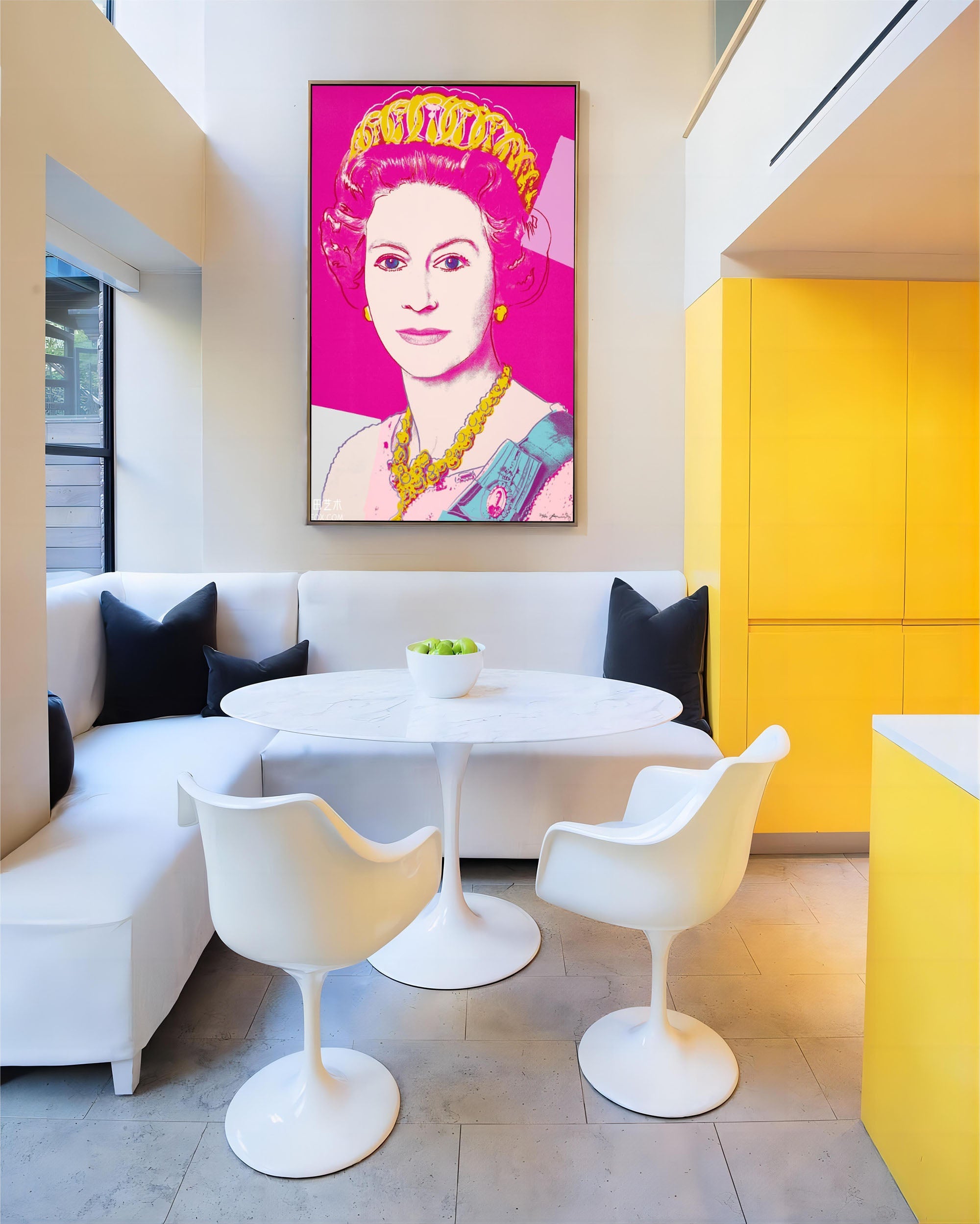 Elizabeth II Pop Portrait Art Elizabeth II Painting Colorful Portrait Painting Andy Warhol Portrait Art