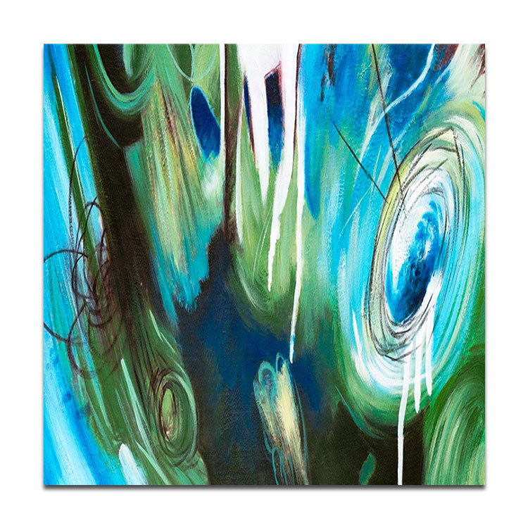 Abstract Painting Blue Abstract Painting Blue And Green Canvas Art Modern Painting | 3D magic