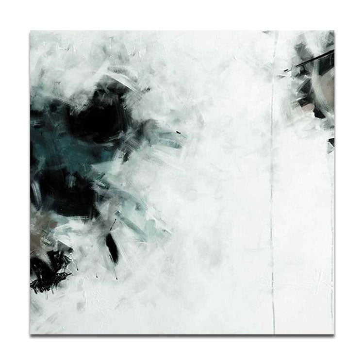 Black and White Painting Oversized Painting Original Oil Painting Contemporary Painting Wall Decor Art | Cock