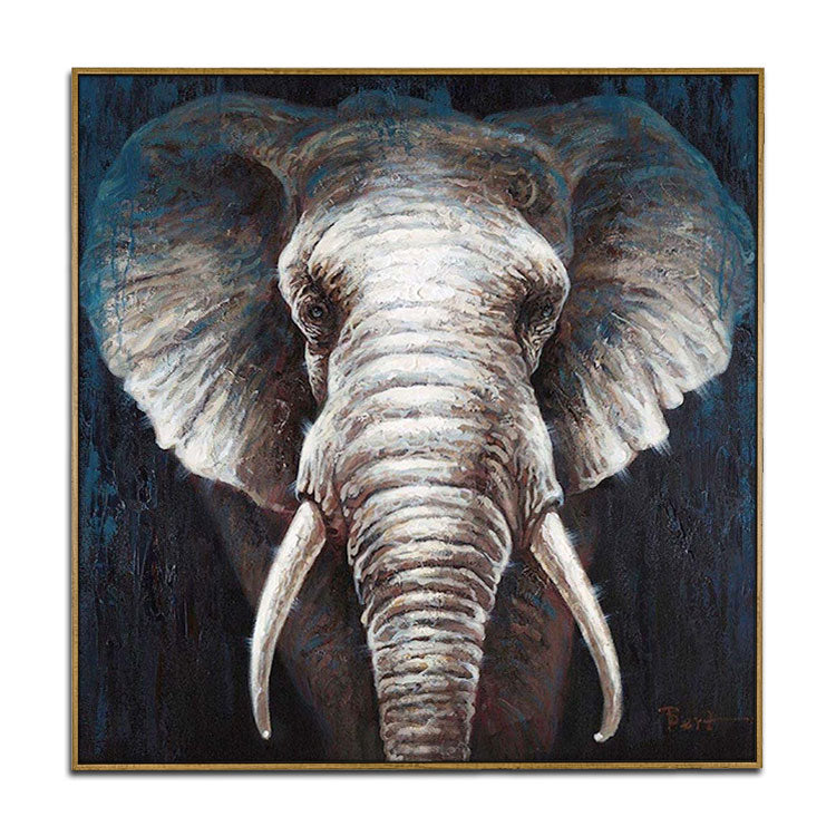 Large Abstract Elephant Painting Cute Elephant Oil Painting Original  Painting Oversized Elephant Painting Abstract | Elephant