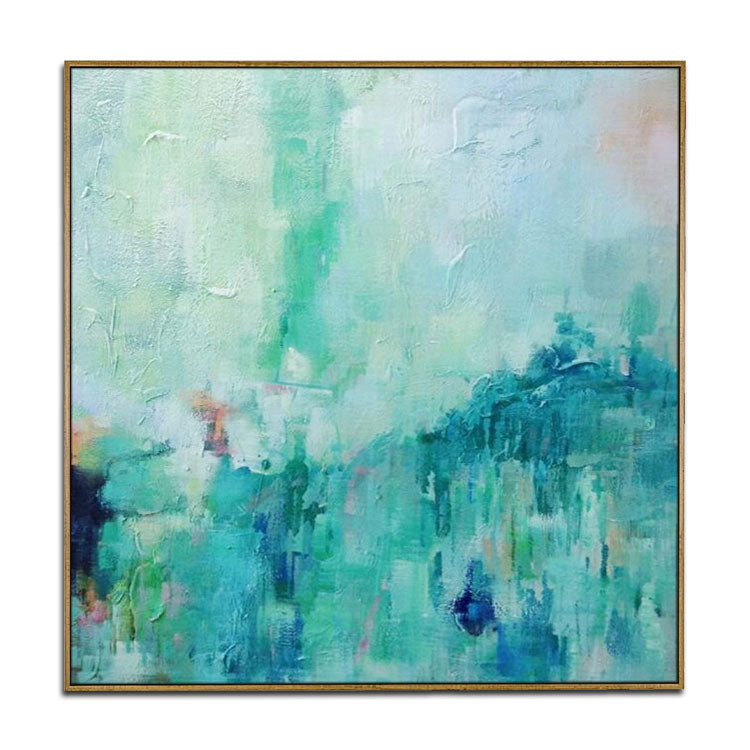 Creative Abstract Painting Original Landscape Coastal Painting Modern Set Texture Artwork | After rain the empty mountain