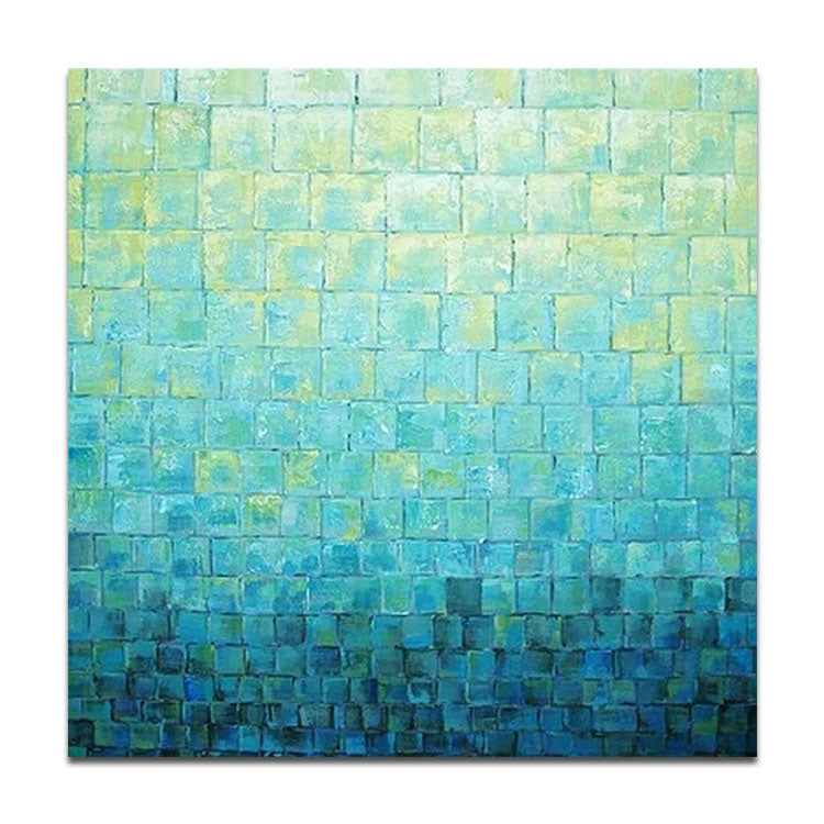 Extra Large Handmade Turquoise Abstract Wall Art Modern Canvas Wall Painting