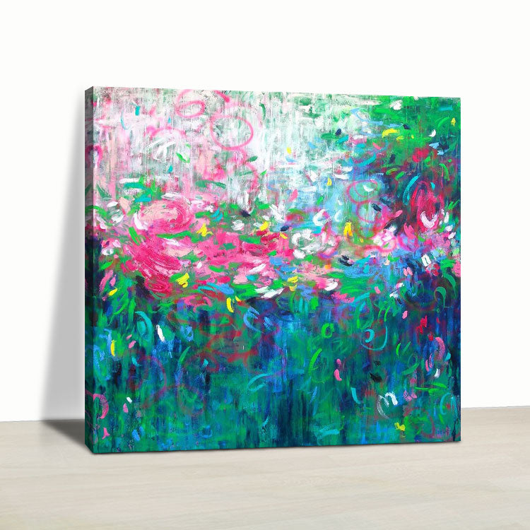 Large Abstract Painting On Canvas Red Painting Contemporary Painting | Falling petals