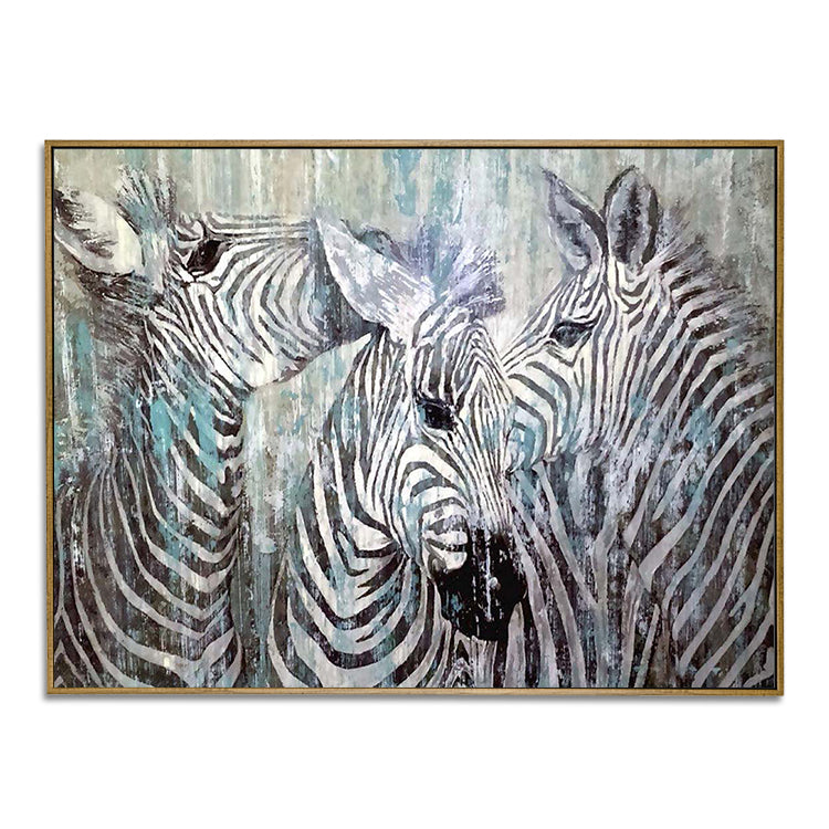 Zebra - Handmade Modern Canvas Painting Animal Wall Art