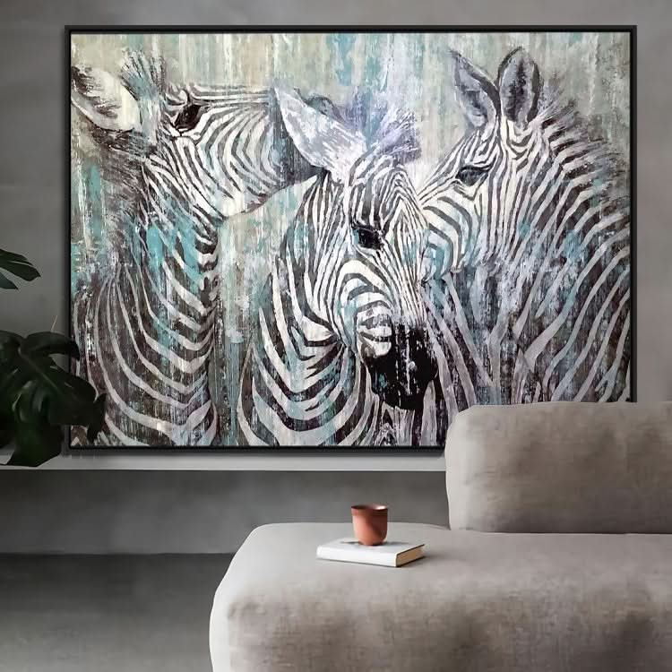 Zebra - Handmade Modern Canvas Painting Animal Wall Art