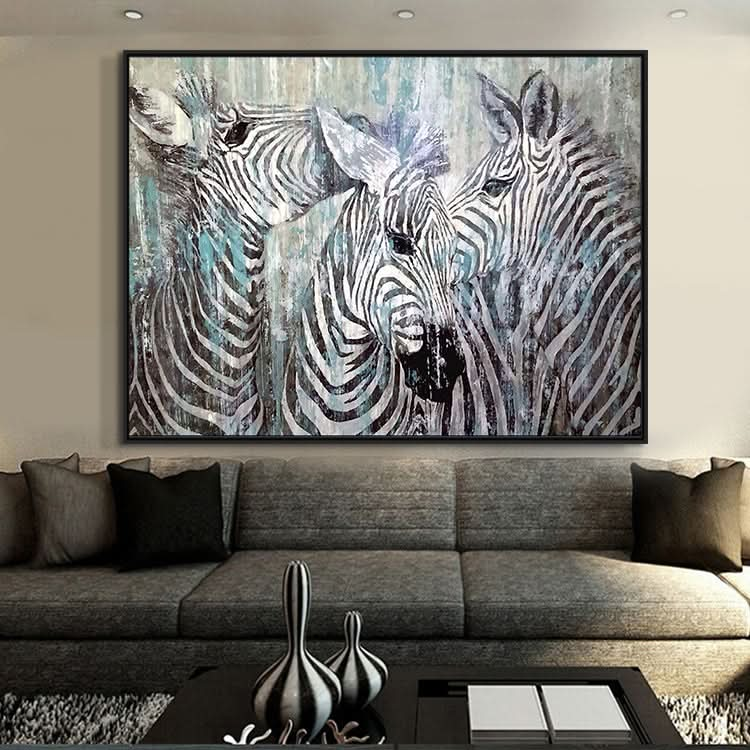 Zebra - Handmade Modern Canvas Painting Animal Wall Art