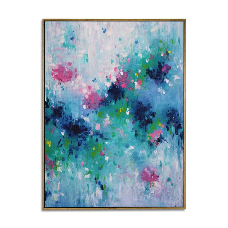 Roadside Trees - Handmade Tree Painting Abstract Canvas Wall Art