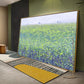 Wild Flowers, Sea of Flowers - Hand Print on Canvas Flower Painting Wall Pictures For Living Room