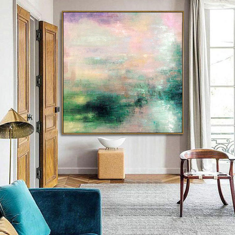 Large Canvas Art Abstract Original Paintings Beige Paintings Contemporary Acrylic Paintings On Canvas | Alluring abyss