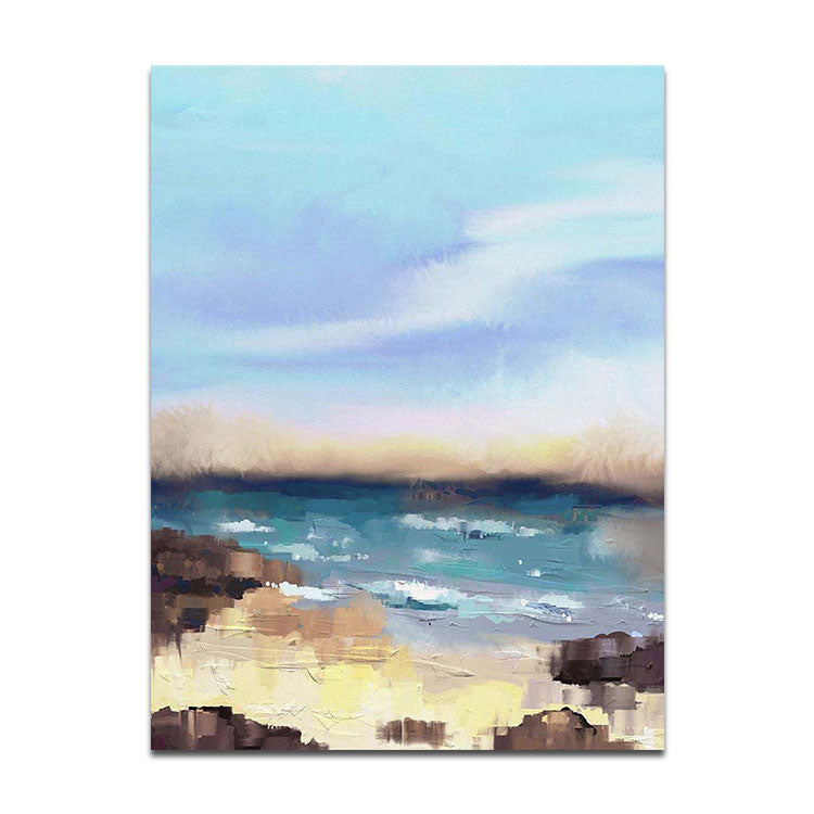 Sea - Hand Made Seascape Painting Canvas Art Beach