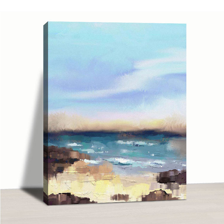 Sea - Hand Made Seascape Painting Canvas Art Beach