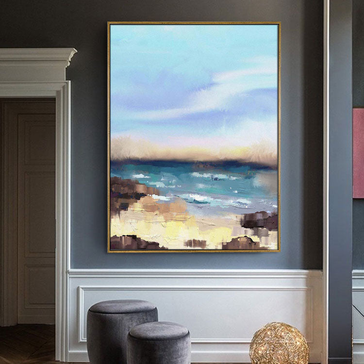 Sea - Hand Made Seascape Painting Canvas Art Beach