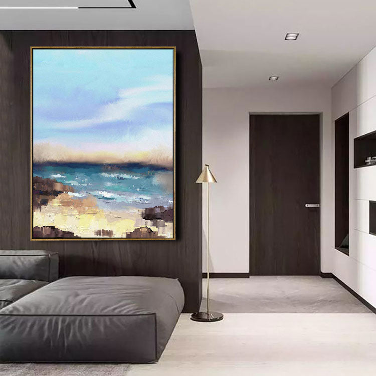 Sea - Hand Made Seascape Painting Canvas Art Beach