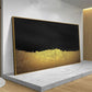 Abstract canvas art, Gold and Black Wall Art | Shining gold
