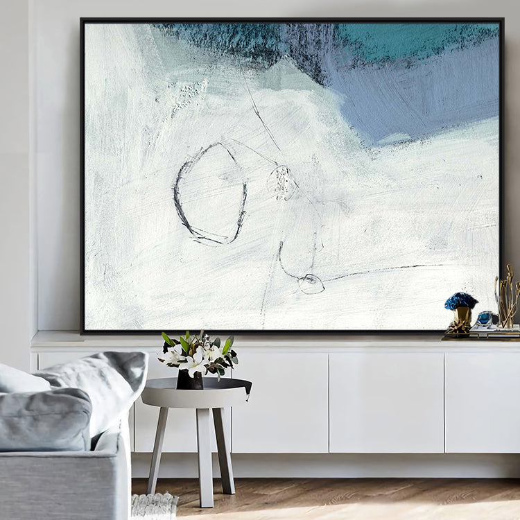 Abstract Canvas Wall Art, Modern Textured Painting，Oil painting | Frozen