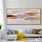 Handmade Canvas Painting Original Art Painting Oversized Painting Office Decor  Modern Art Paintings | Flow into the sea