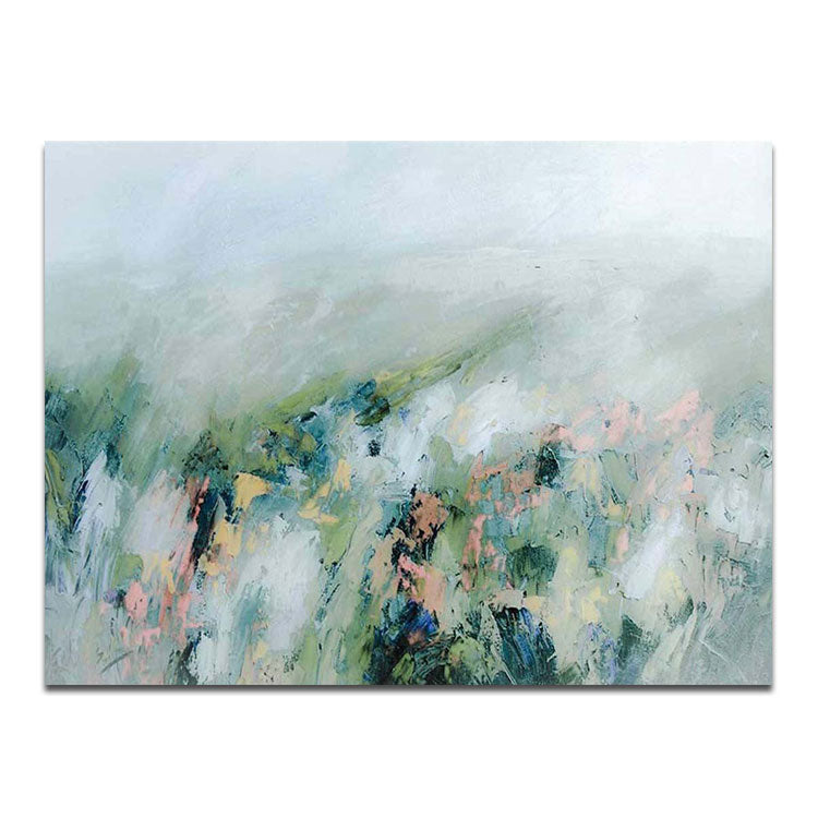 Early Spring - Hand Painted Landscape Oil Painting Abstract Canvas Wall Art