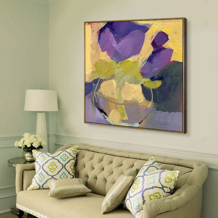 Large Painting Canvas Oil Painting Original Painting Handmade Painting Modern Colour Painting | Vase with Flowers