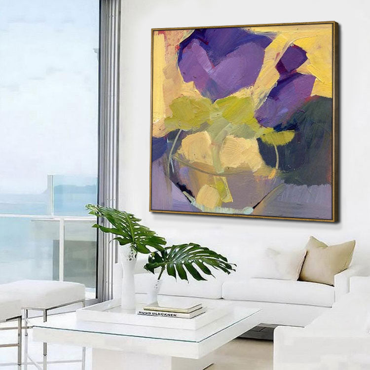 Large Painting Canvas Oil Painting Original Painting Handmade Painting Modern Colour Painting | Vase with Flowers