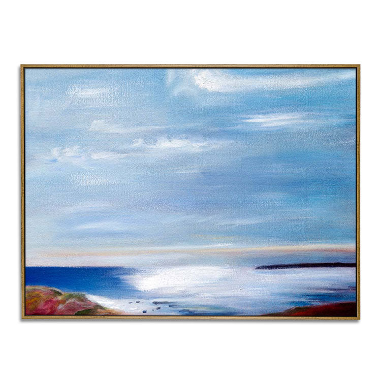 The Sky And The Sea - Hand Made Sea Canvas Oil Painting Landscape Wall Art