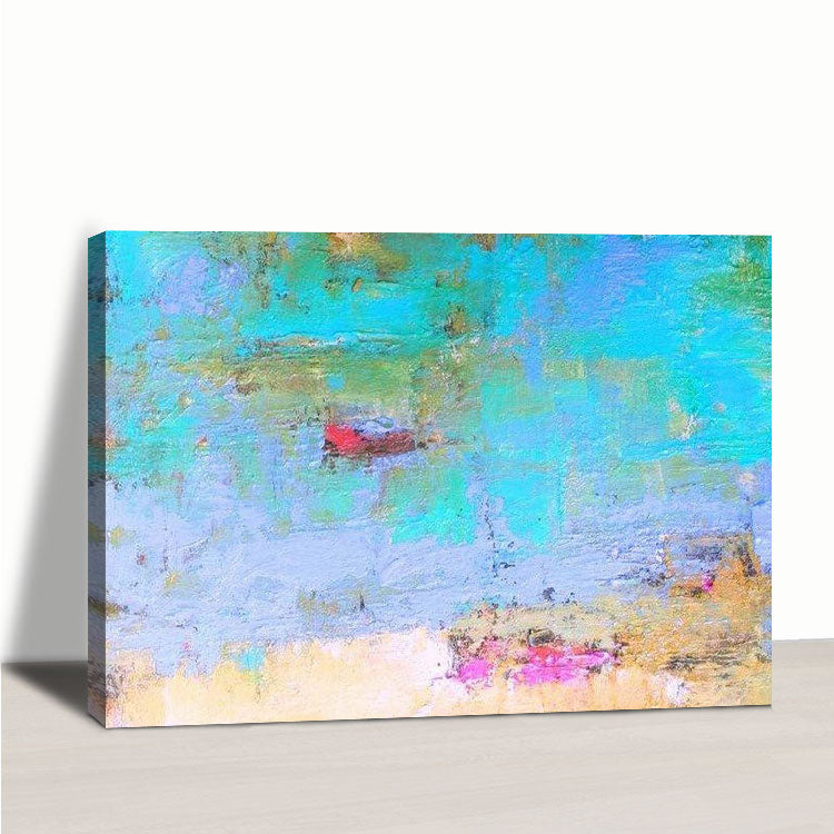 Abstract Painting Original Large Painting Coastal Landscape Painting Texture Art Abstract Acrylic Painting On Canvas | Lotus pond