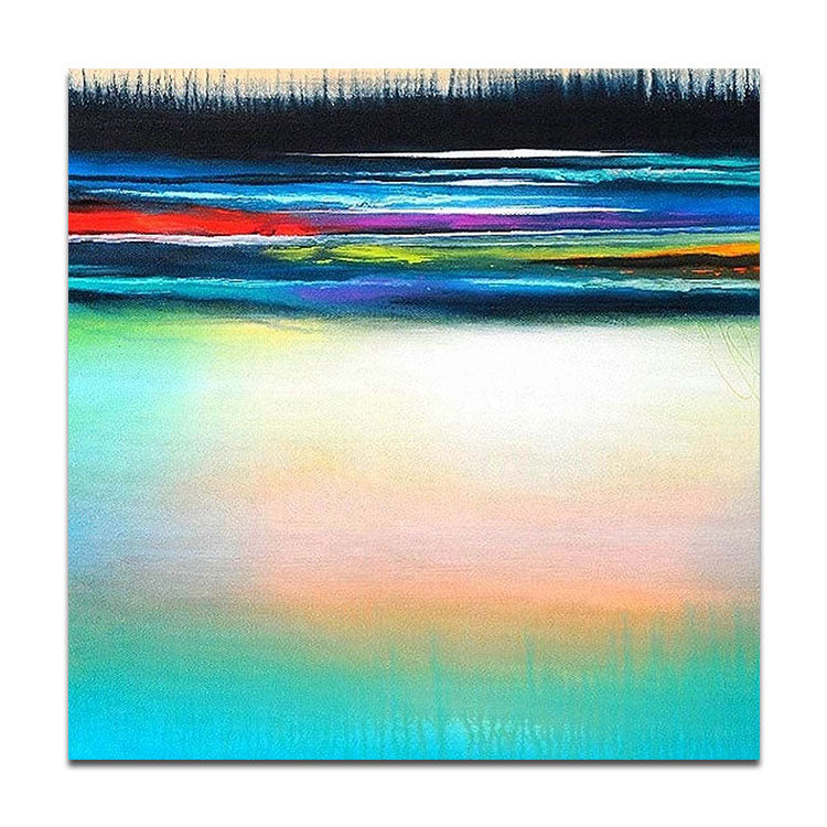 Extra Large Wall Art Colorful Wall Art Abstract Paintings On Canvas Contemporary Art | Setting sun