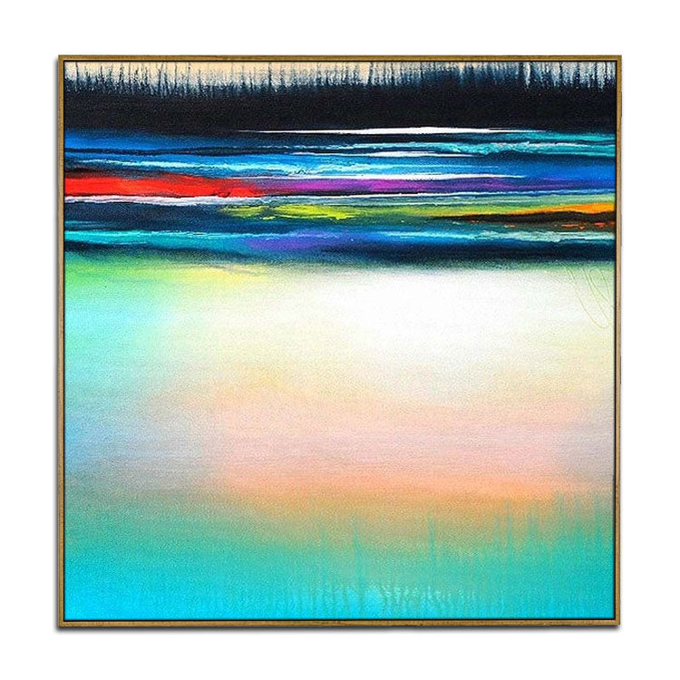 Extra Large Wall Art Colorful Wall Art Abstract Paintings On Canvas Contemporary Art | Setting sun