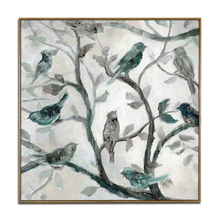 Large Modern Painting Simple Art Wall Decor Art Large Canvas Art Oil Hand Painting | The birds